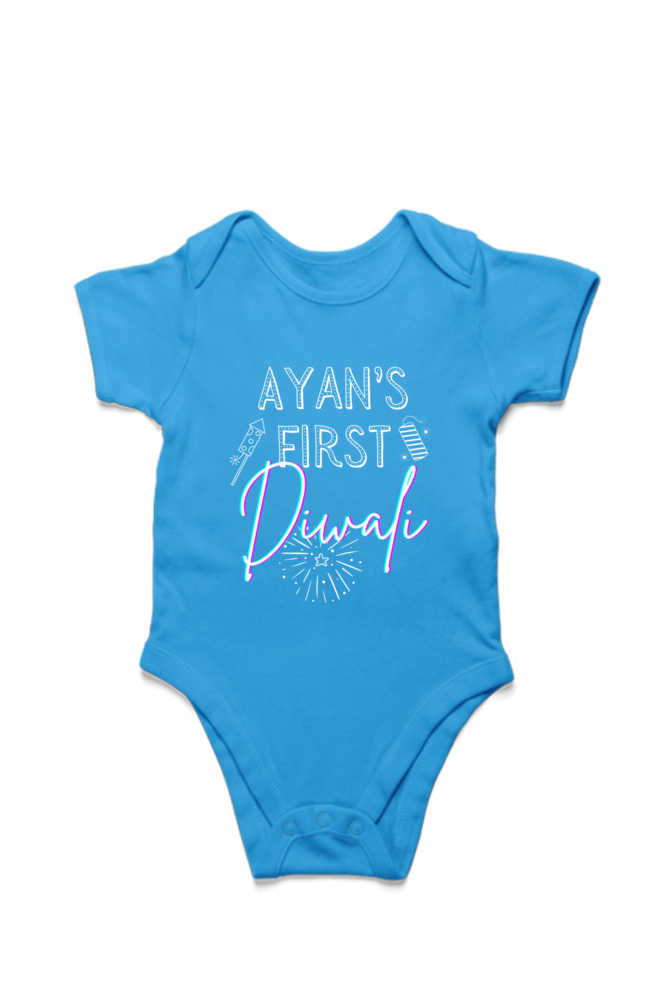 First Diwali - Personalised Baby Romper (Fireworks & Sparkles 2)