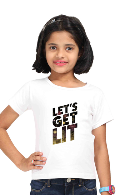 Let's Get Lit - Diwali Theme Girls T-Shirt