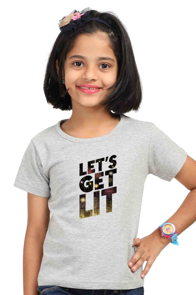 Let's Get Lit - Diwali Theme Girls T-Shirt