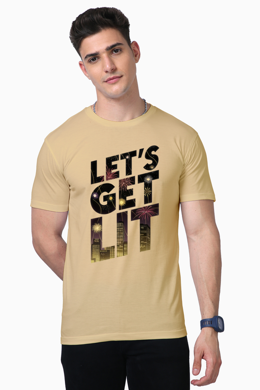 Let's Get Lit - Diwali Theme Men's Supima Cotton T-Shirt