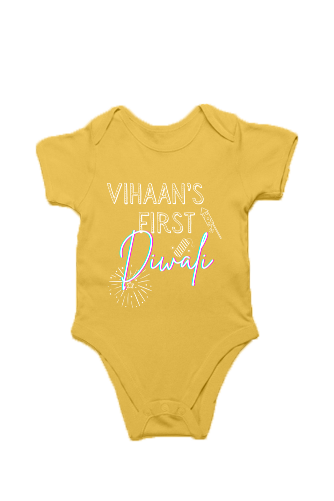 First Diwali - Personalised Baby Romper (Fireworks & Sparkes)